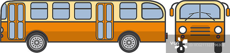 老式复古城市客运车辆图片素材