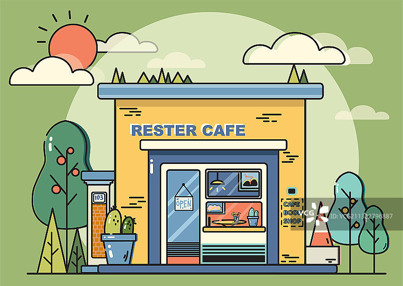 咖啡屋图片素材