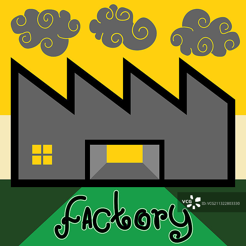 带自然背景的工厂标志图片素材