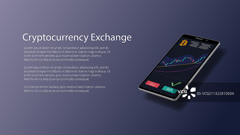 加密货币交易所网站页眉模型图片素材