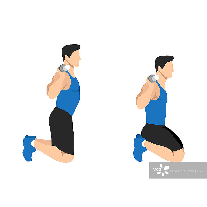 杠铃跪姿深蹲图片素材