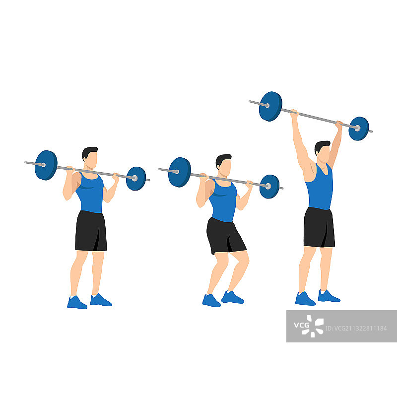 运动男士肩部推举训练图片素材