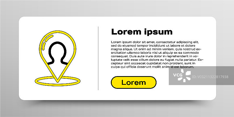 线条地图标记与人物轮廓图标图片素材