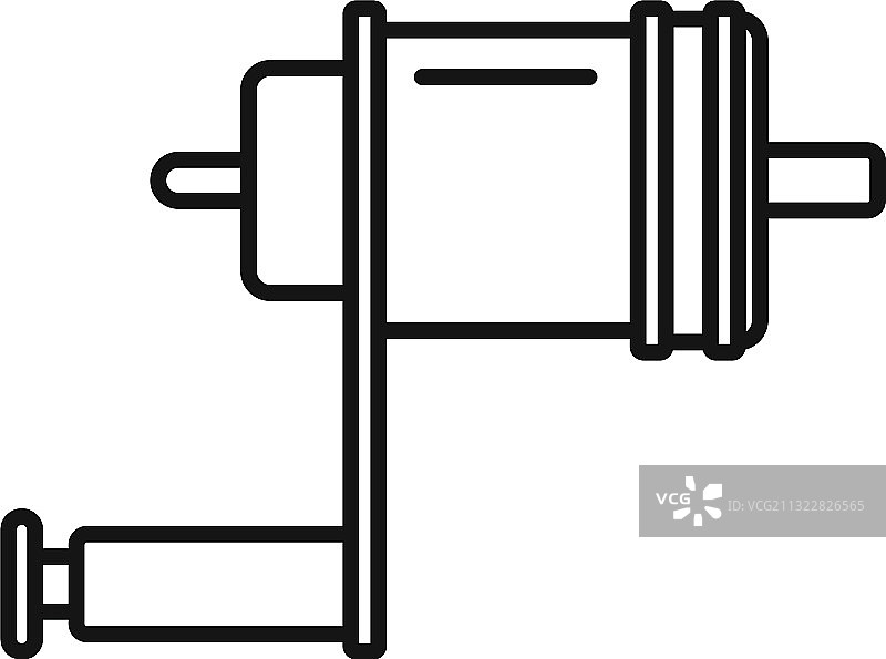 纹身机手柄轮廓图标图片素材