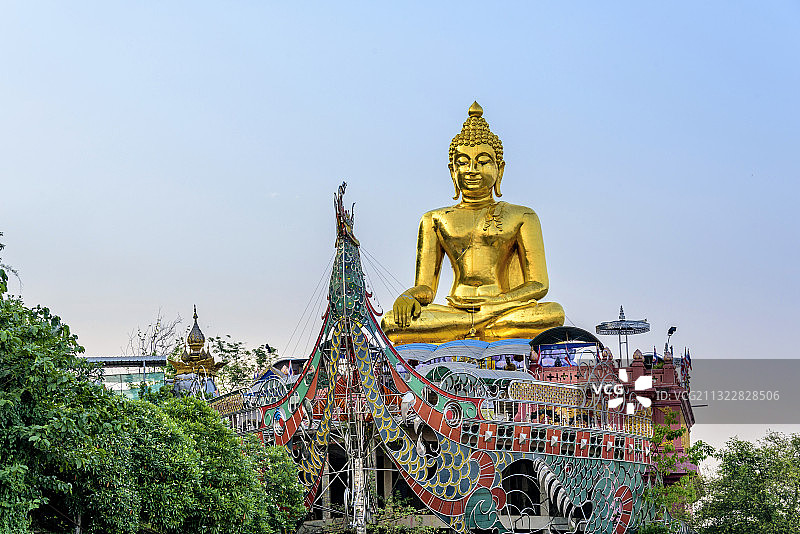东南亚泰国泰北清莱金三角露天大佛图片素材