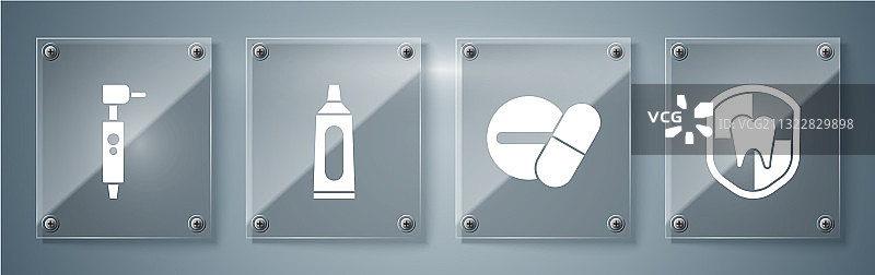 牙科保护药丸或药片图片素材