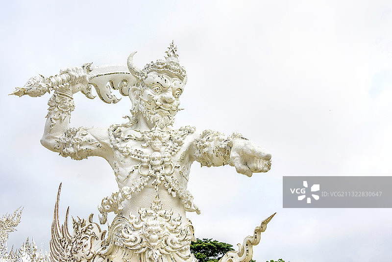 东南亚泰国泰北清莱白庙龙昆寺图片素材