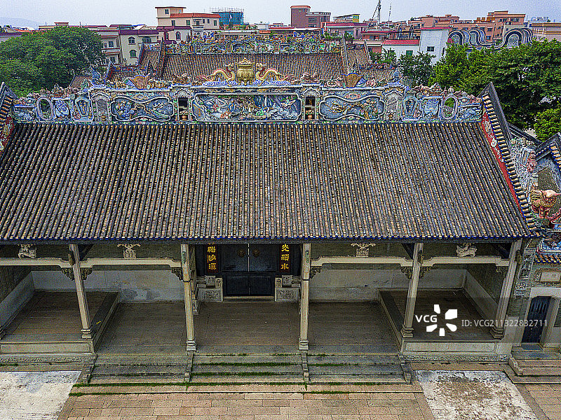 顺德祠堂南海庙，岭南古建筑的代表之一顺德乐从陈家祠图片素材