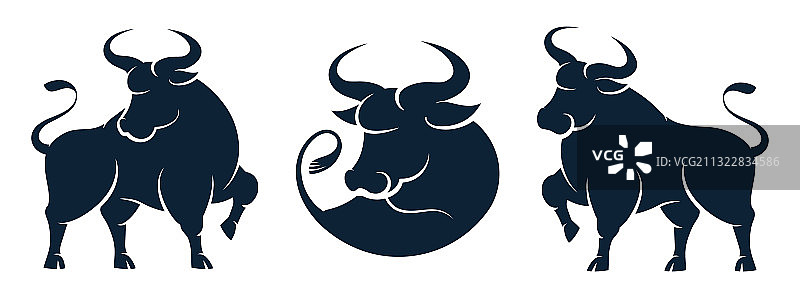 金牛座生肖牛新年符号图案图片素材