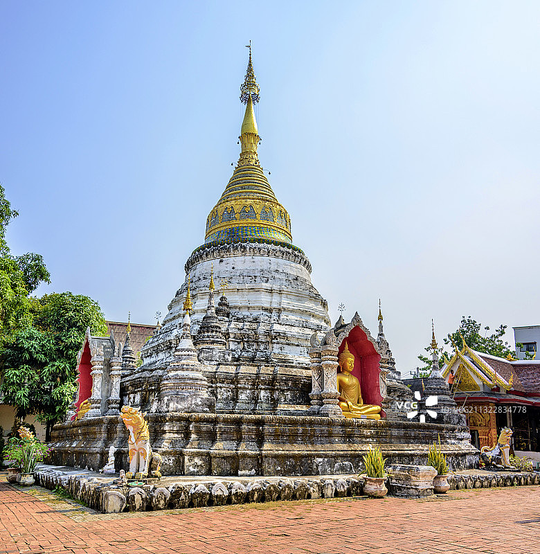 东南亚泰国清迈的布帕兰寺图片素材