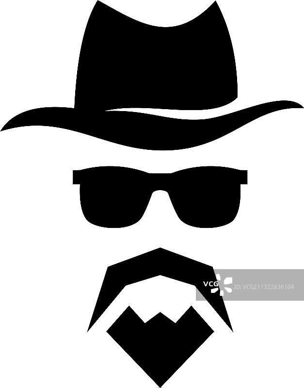 间谍主题扁平侦探图标图片素材