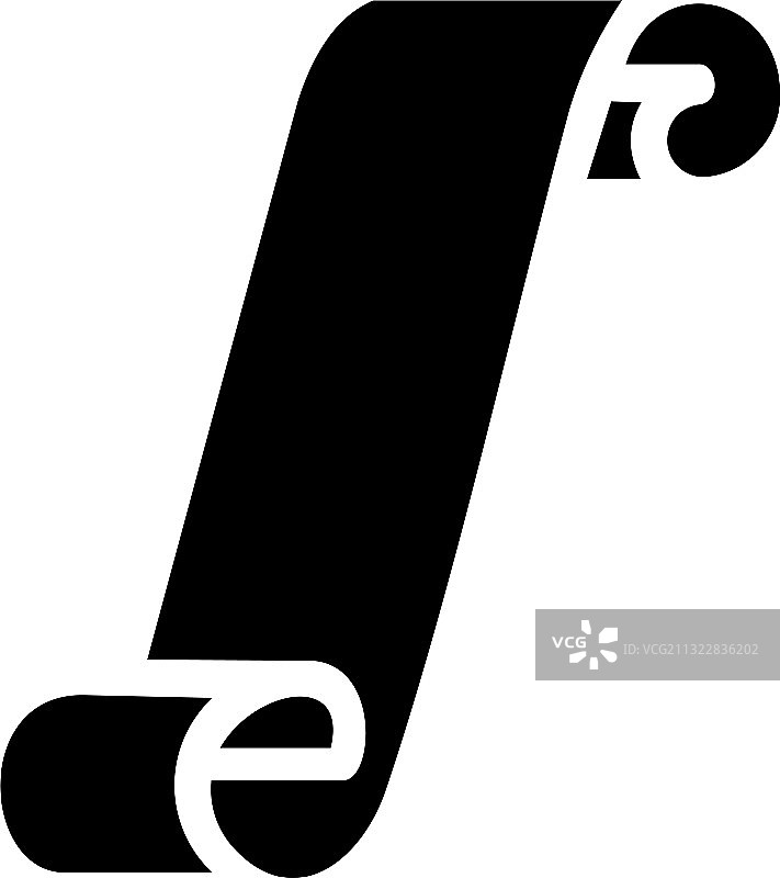 白色背景上的旧纸卷图片素材