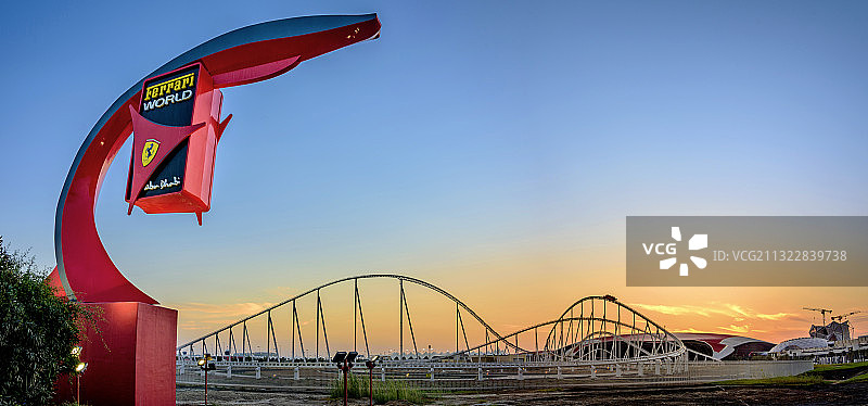亚洲阿联酋阿布扎比法拉利主题公园图片素材