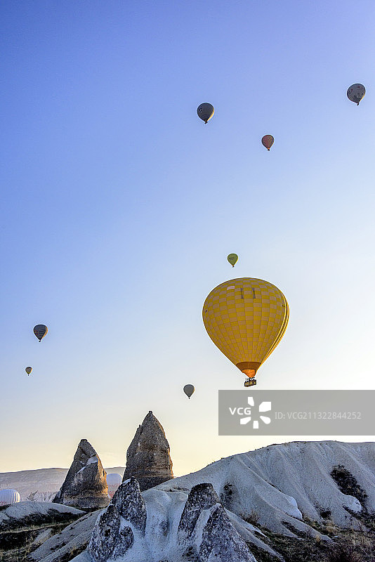 土耳其卡帕多西亚的热气球图片素材