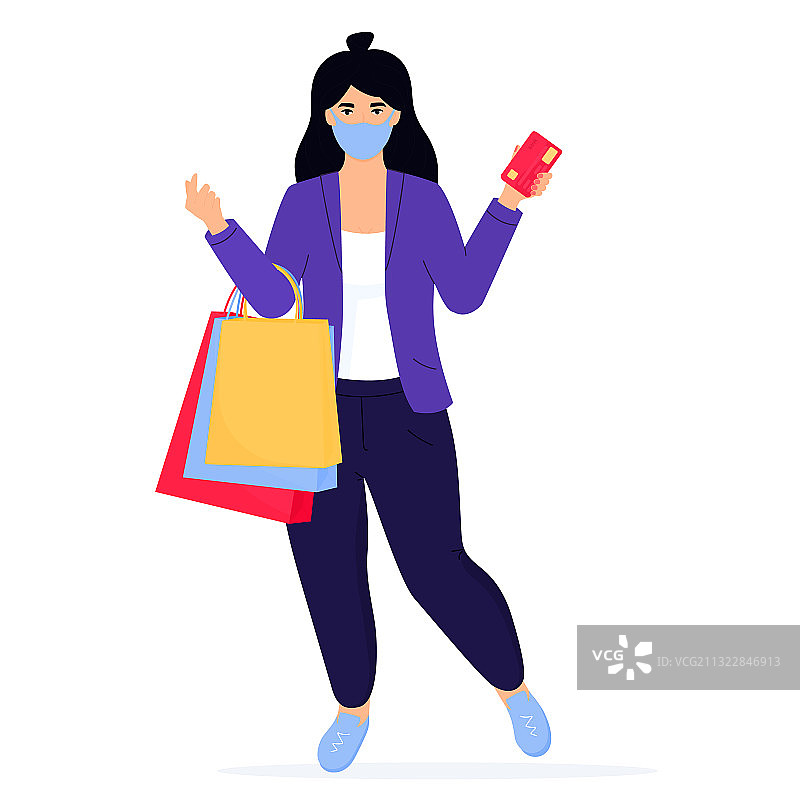 黑色星期五促销banner中的女孩图片素材