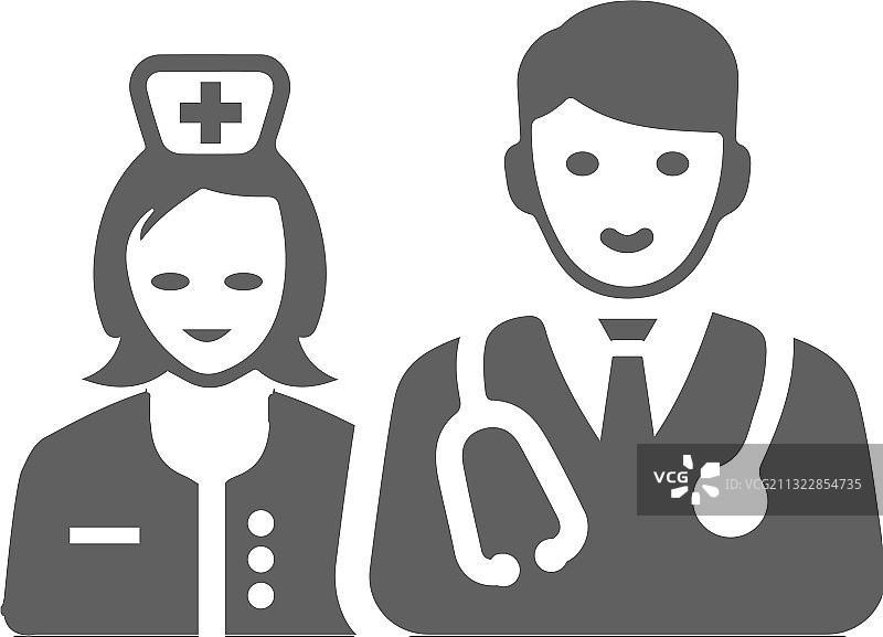 医疗团队图标（灰色）图片素材