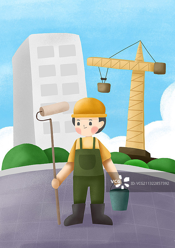 劳动节插画图片素材