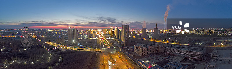 吉林省四平市夜景全景图片素材