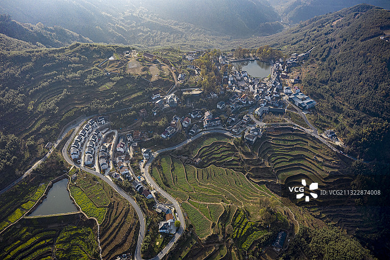天目山梯田图片素材