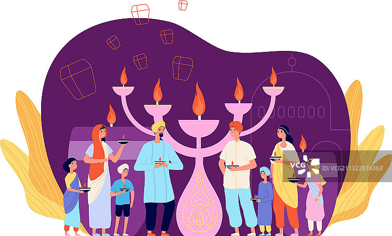 人们庆祝排灯节图片素材