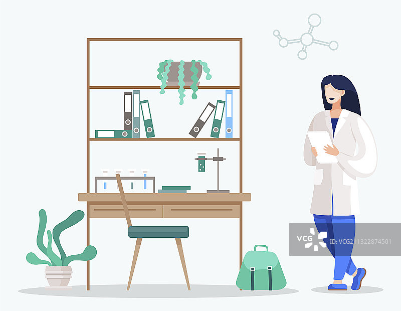 实验室里的化学学生科学家图片素材