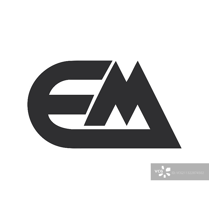 首字母EM或ME logo设计图片素材