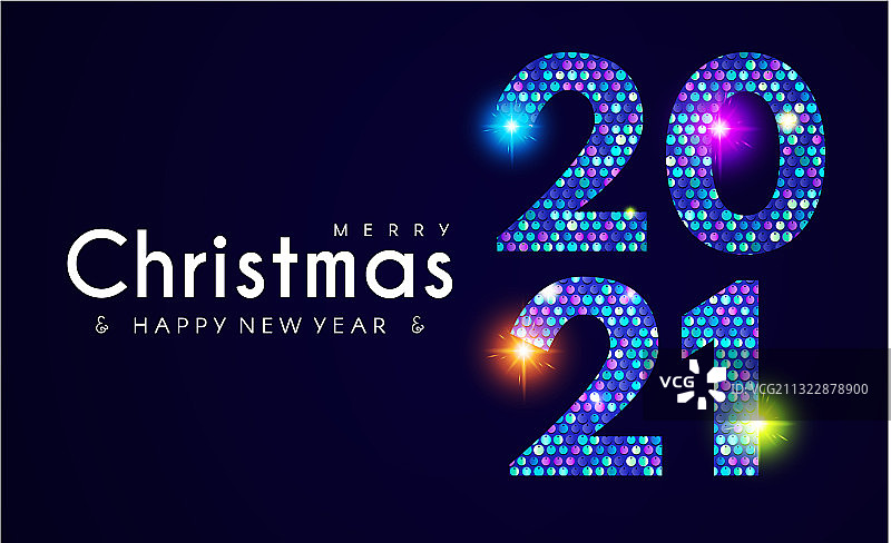 2021新年快乐，闪亮亮片banner图片素材