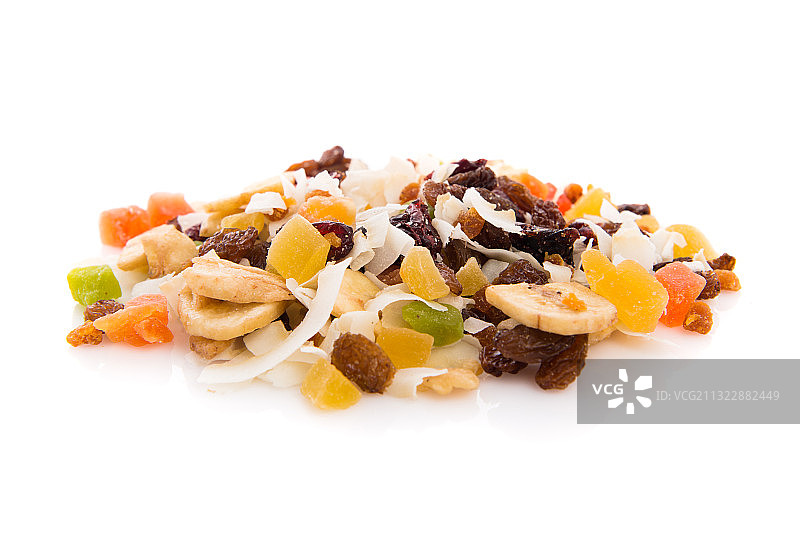 白色背景下的食物特写图片素材