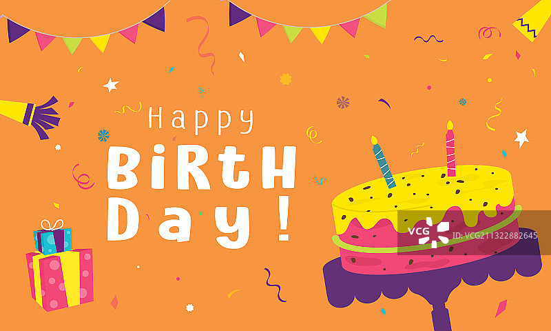 生日贺卡设计与派对邀请函合集图片素材