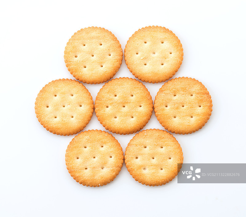 白色背景饼干特写图片素材