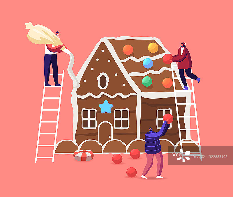 卡通人物装饰巨型物品图片素材