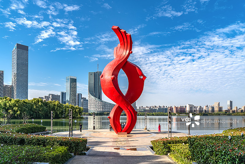 安徽合肥天鹅湖中央商务区图片素材