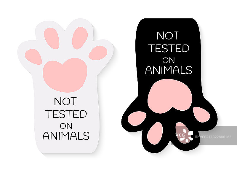 未经动物实验标签贴纸图片素材