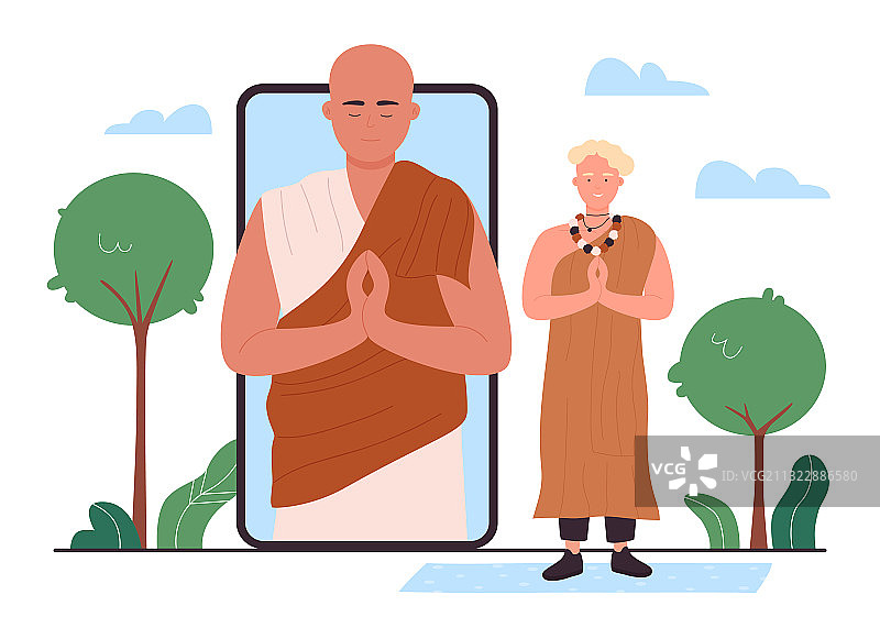 禅修在线佛教服务图片素材