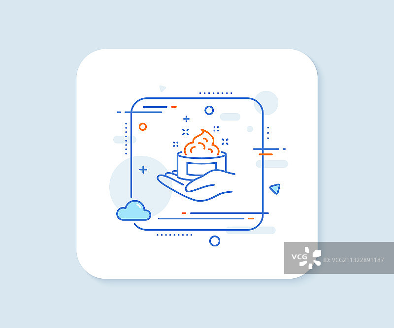 护肤霜线条图标凝胶或乳液标志图片素材