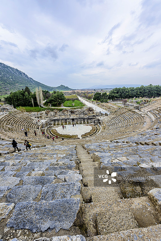 土耳其小亚细亚以弗所古城遗址大剧场图片素材