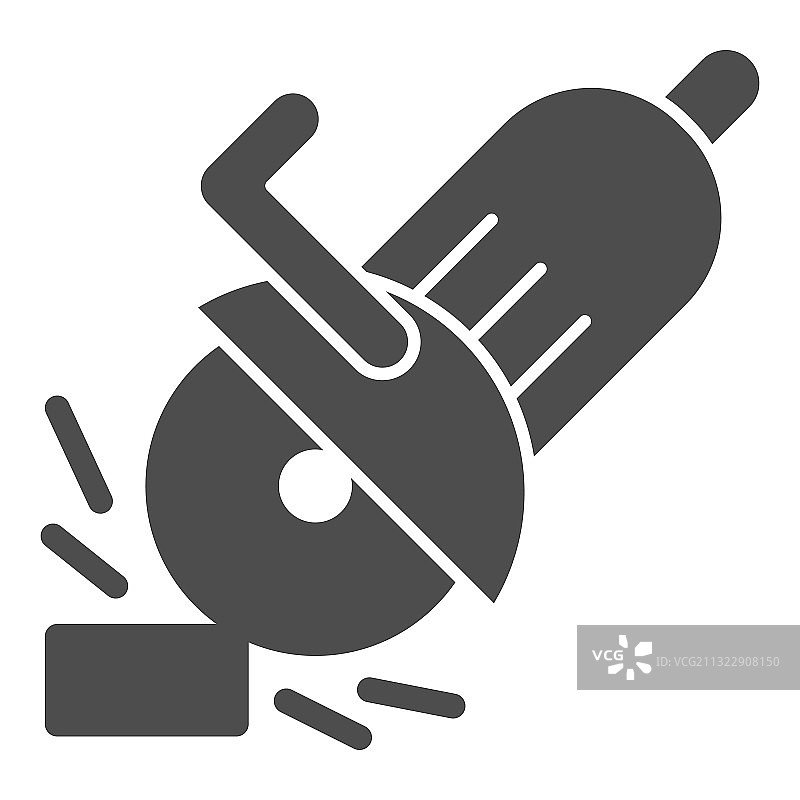 电锯房屋维修概念实心图标图片素材