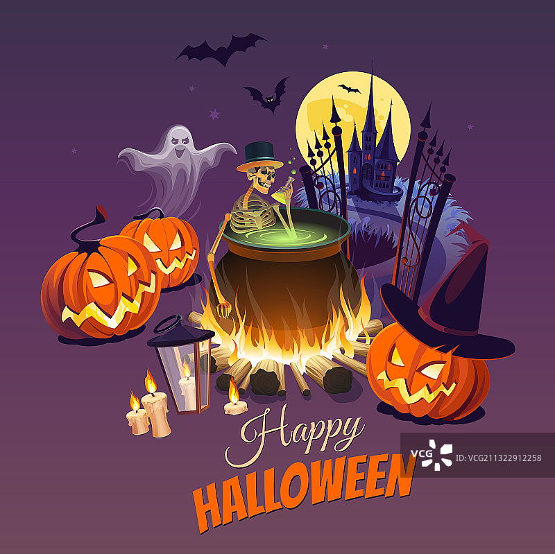 万圣节快乐与人物图片素材