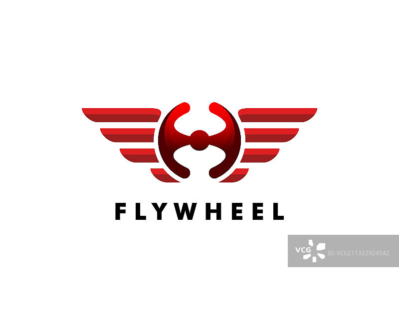 带车轮和翅膀的汽车标志图片素材