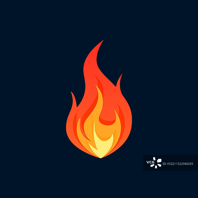 扁平风格火焰图标图片素材