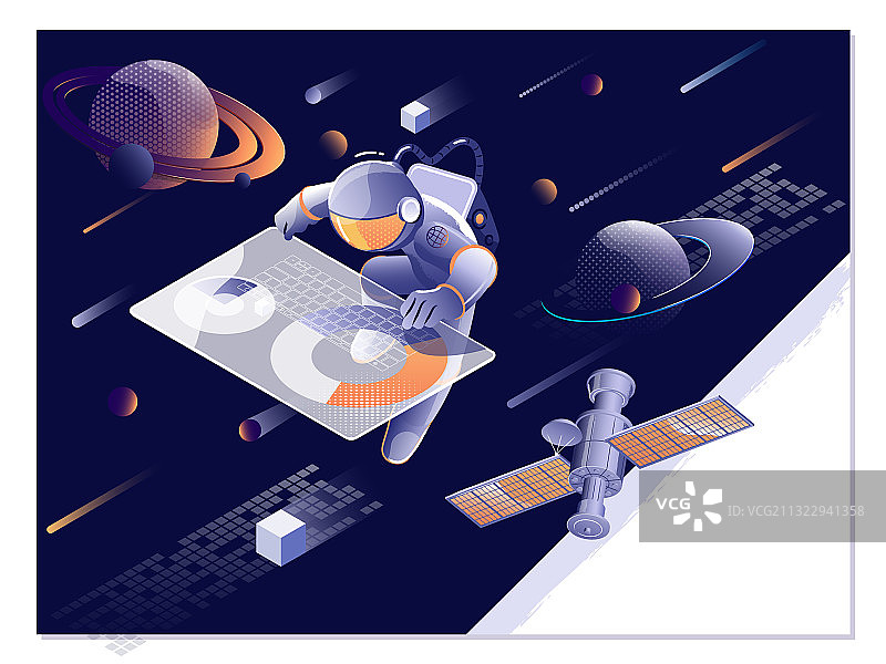 太空探索宇航员小行星彗星和图片素材