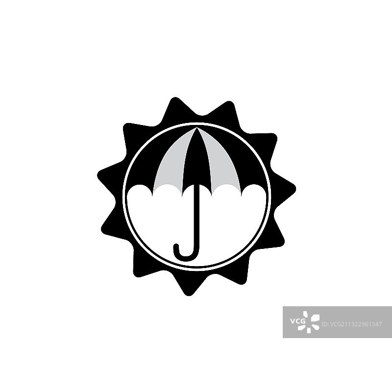 遮阳伞防护标志图片素材