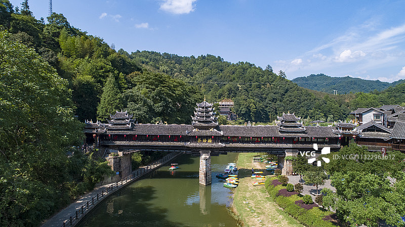 航拍通道侗寨图片素材