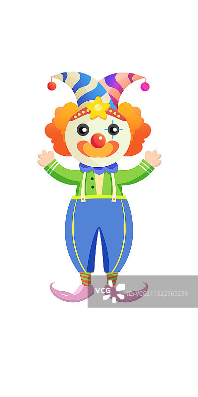 愚人节开心小丑形象插画图片素材