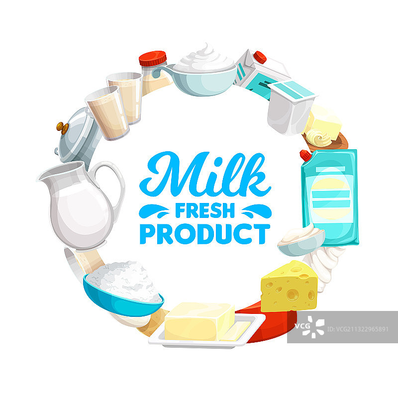 乳制品农场产品圆形banner图片素材