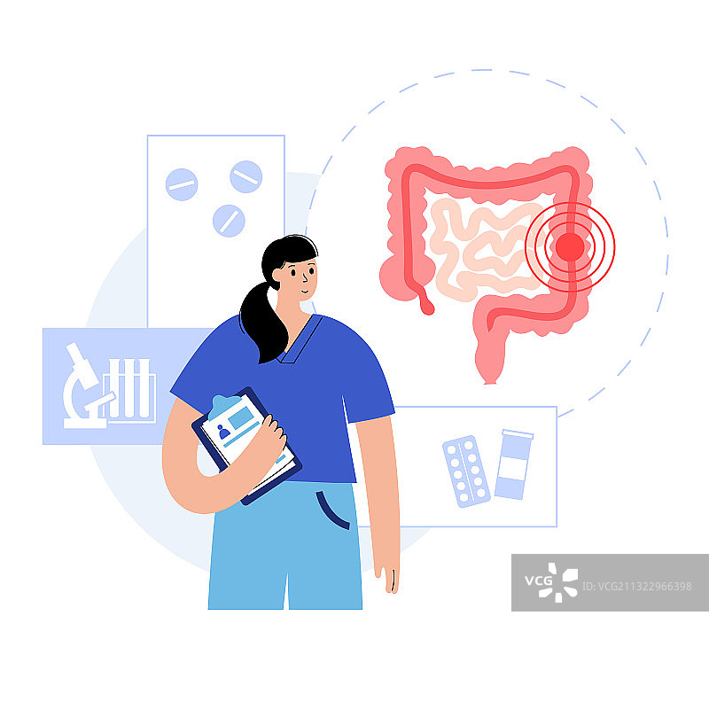 肠道标志设计概念图片素材