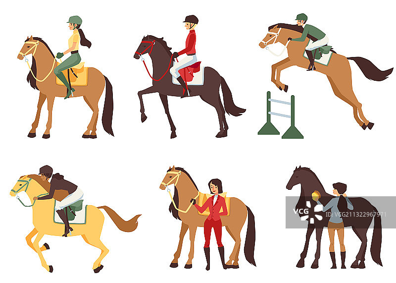 骑马卡通人物图片素材