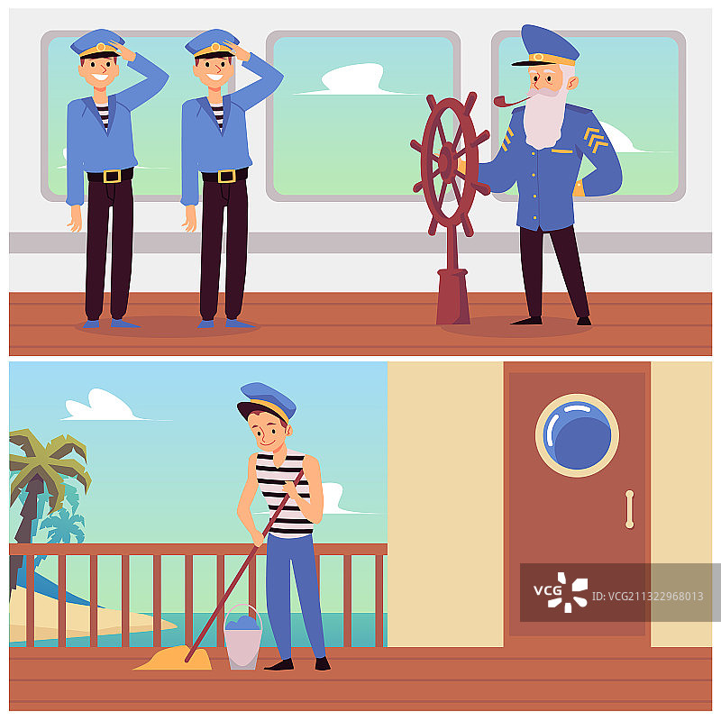甲板船员工作banner图片素材