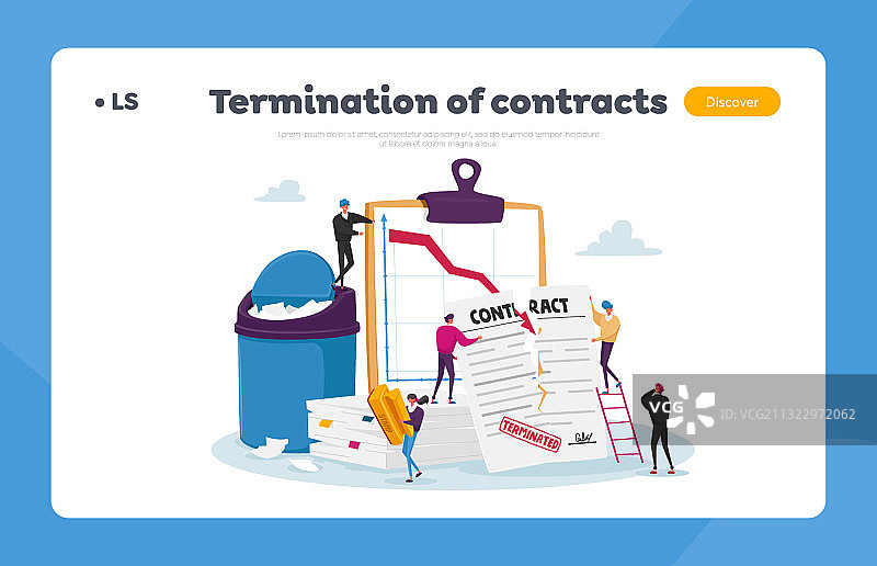 撕毁巨大文件的小人物图片素材