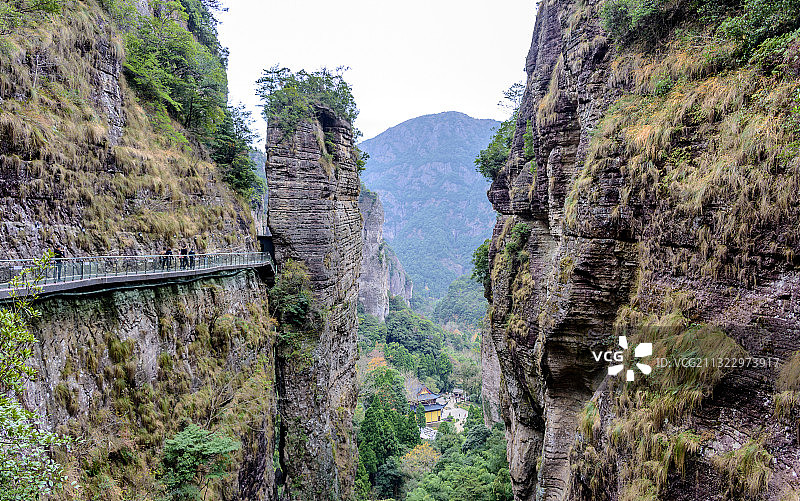 中国浙江省温州雁荡山灵岩景区图片素材